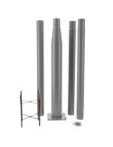 Colonne de lampadaire amovible grise de 3,7 m - Haute résistance et durabilité LM0061 | LeonLeds