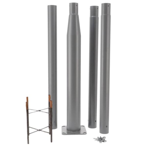 Columna para Farola 3,7M Gris Desmontable - Alta Resistencia y Durabilidad LM0061 | LeonLeds