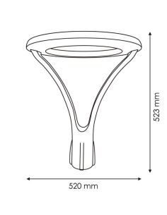 Farola LED 360º moderna Series Minimal 100W Gris Antracite - IP65 y Alta Eficiencia LM6346 2