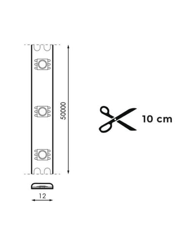 Tira LED 220V corte 10Cm 17W/m IP67 - 20 Metros Ruzok | LeonLeds