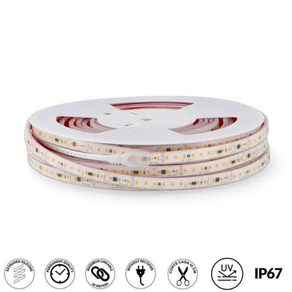 Tira LED 220V corte 10Cm 17W/m IP67 - 20 Metros Ruzok | LeonLeds