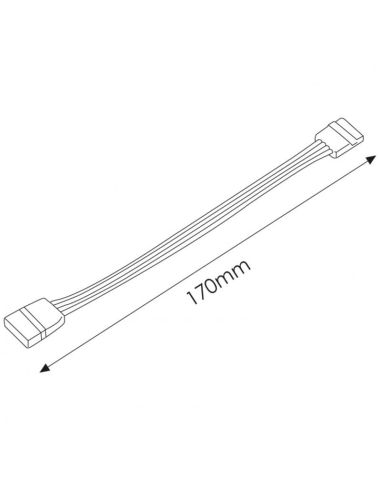 Doble Conector Rápido para Tira LED RGB SMD5050 - 12/24V y 4 Pin - 17Cm Cable