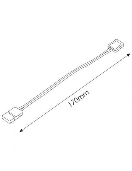 Medidas Doble Conector Rápido para Tira LED Monocolor SMD5050 - Instalación sin Soldadura 17Cm de cable | LeonLeds