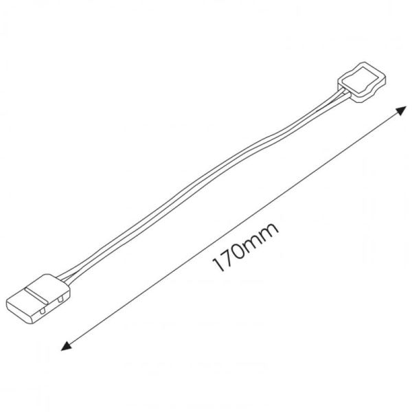 Medidas Doble Conector Rápido para Tira LED Monocolor SMD5050 - Instalación sin Soldadura 17Cm de cable | LeonLeds