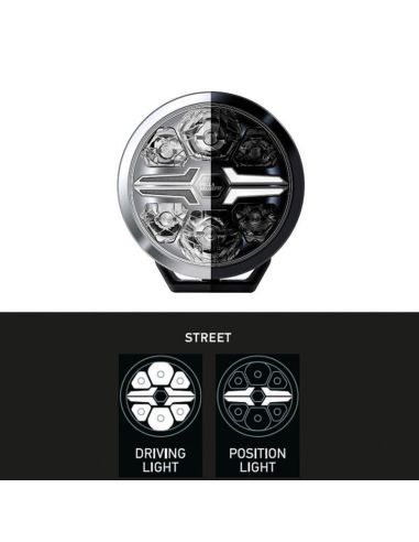 Farol de LED de 9 polegadas aprovado Blade 9" Luz de posição branca e longo alcance R10 R149 R148 25 pontos 1FJ 357 199-001