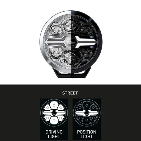 Phare à LED 9 pouces homologué Blade 9" Feu de position blanc et longue portée R10 R149 R148 25 points 1FJ 357 199-001