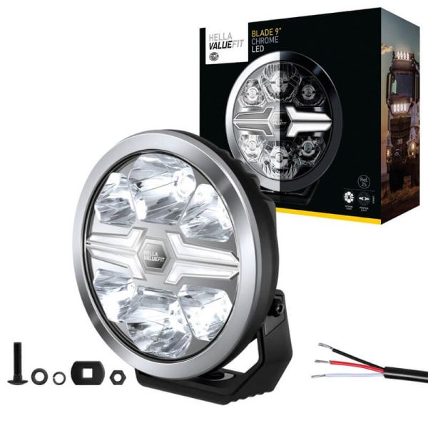 Faro LED 9 Pulgadas Homologado Blade 9" Luz de Posición Blanca y Largo Alcance R10 R149 R148 25 Puntos 1FJ 357 199-001