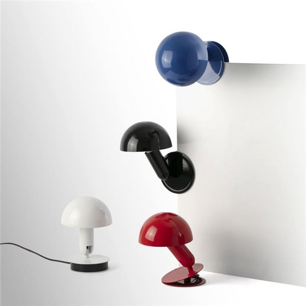 Lámpara con pinza BELA, para sobremesa o cualquier mueble, E27, varios colores