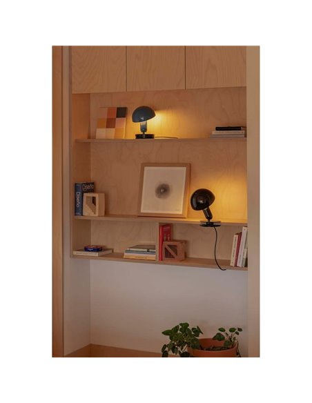 Lámpara con pinza BELA, para sobremesa o cualquier mueble, E27, varios colores