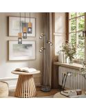Ambiente Lámpara de techo vintage marrón y negra Tosh 3xE27 304330332 Trio | LeonLeds