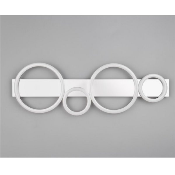 Plafonnier ou applique murale LED LUMOS avec détails en cercles 26,5 W 3300 lm 4000 K IP20 blanc