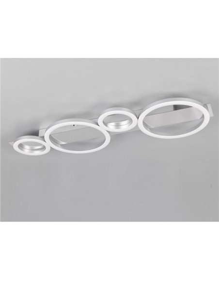 Plafonnier ou applique murale LED LUMOS avec détails en cercles 26,5 W 3300 lm 4000 K IP20 blanc