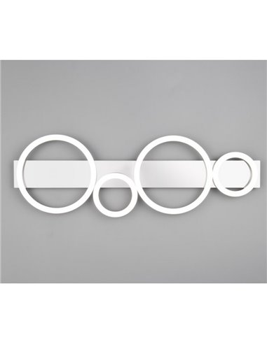 Plafonnier ou applique murale LED LUMOS avec détails en cercles 26,5 W 3300 lm 4000 K IP20 blanc