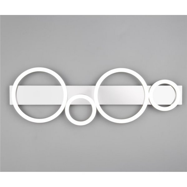 Plafonnier ou applique murale LED LUMOS avec détails en cercles 26,5 W 3300 lm 4000 K IP20 blanc