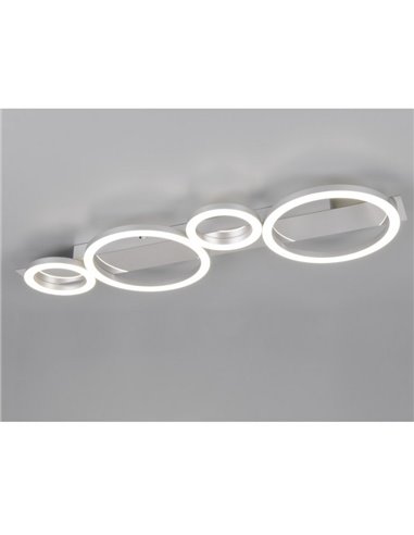 Plafonnier ou applique murale LED LUMOS avec détails en cercles 26,5 W 3300 lm 4000 K IP20 blanc
