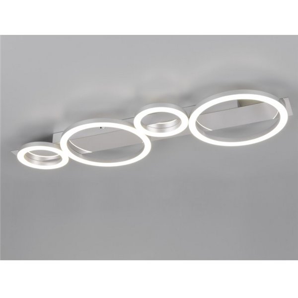 Plafonnier ou applique murale LED LUMOS avec détails en cercles 26,5 W 3300 lm 4000 K IP20 blanc