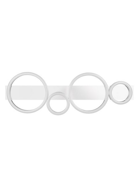 Luminária de teto ou parede LED LUMOS com detalhe de círculos 26,5W 3300lm 4000K IP20 branco