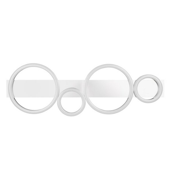 Plafonnier ou applique murale LED LUMOS avec détails en cercles 26,5 W 3300 lm 4000 K IP20 blanc