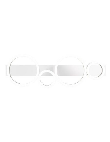 Plafón de techo o aplique de pared LED LUMOS detalle circulos 26,5W 3300lm 4000K IP20 blanco