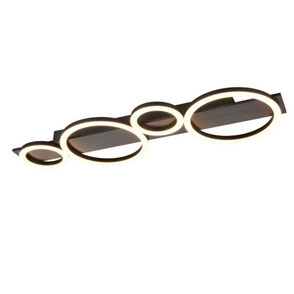 Plafonnier ou applique LED LUMOS avec cercles lumineux 26,5W 3300lm 4000K IP20 blanc