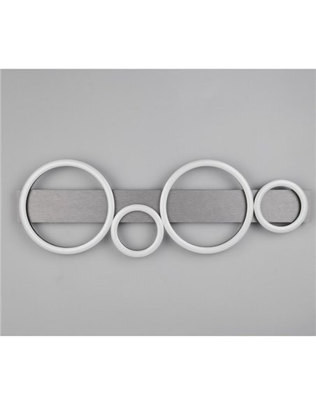 Plafón de techo LED o aplique de pared LUMOS con circulos luminosos 26,5W 3300lm 4000K IP20 blanco