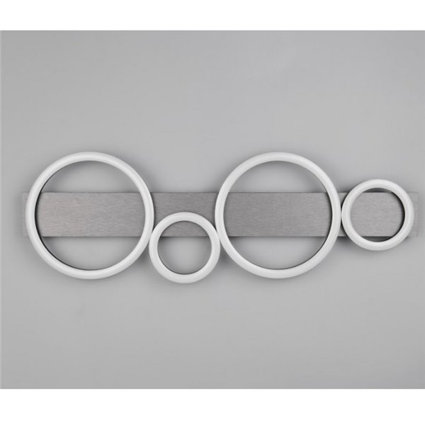 Plafonnier ou applique LED LUMOS avec cercles lumineux 26,5W 3300lm 4000K IP20 blanc