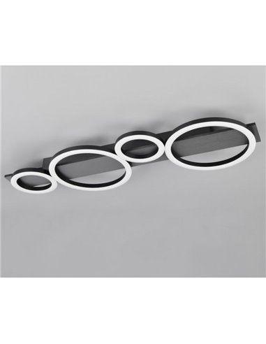 Plafón de techo LED o aplique de pared LUMOS con circulos luminosos 26,5W 3300lm 4000K IP20 blanco