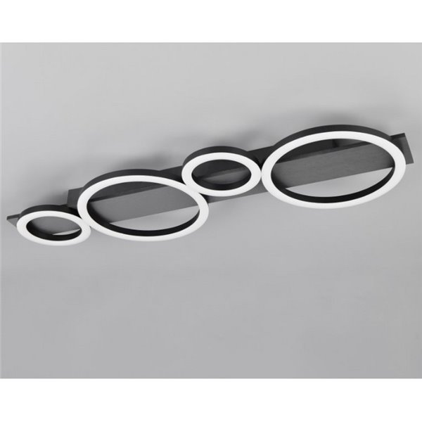 Plafonnier ou applique LED LUMOS avec cercles lumineux 26,5W 3300lm 4000K IP20 blanc