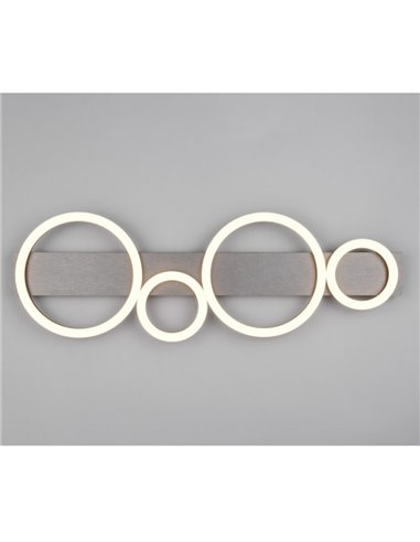 Plafón de techo LED o aplique de pared LUMOS con circulos luminosos 26,5W 3300lm 4000K IP20 blanco