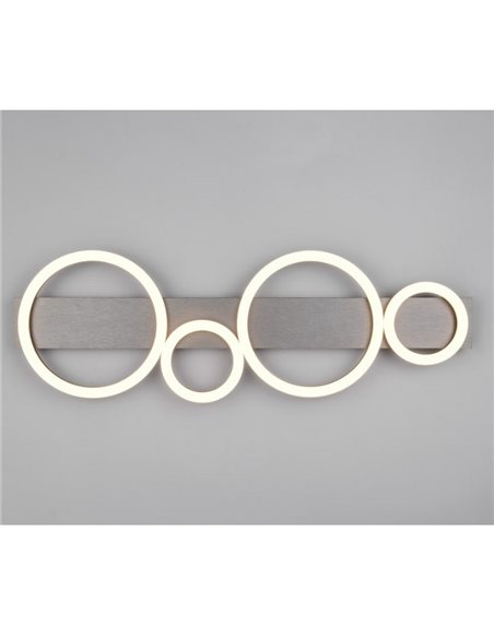 Plafón de techo LED o aplique de pared LUMOS con circulos luminosos 26,5W 3300lm 4000K IP20 blanco