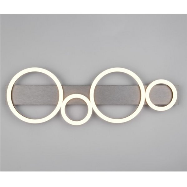 Plafonnier ou applique LED LUMOS avec cercles lumineux 26,5W 3300lm 4000K IP20 blanc