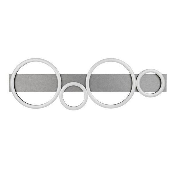 Plafón de techo LED o aplique de pared LUMOS con circulos luminosos 26,5W 3300lm 4000K IP20 blanco