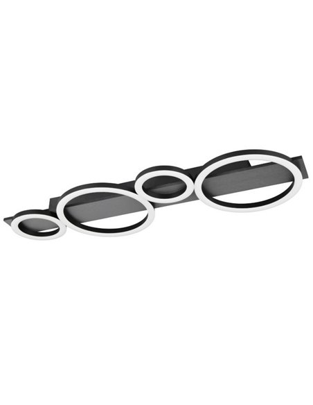 Plafón de techo LED o aplique de pared LUMOS con circulos luminosos 26,5W 3300lm 4000K IP20 blanco