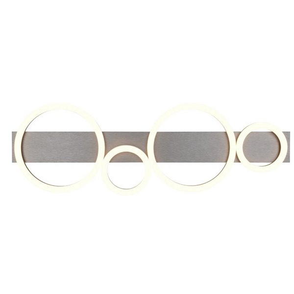 Plafonnier ou applique LED LUMOS avec cercles lumineux 26,5W 3300lm 4000K IP20 blanc