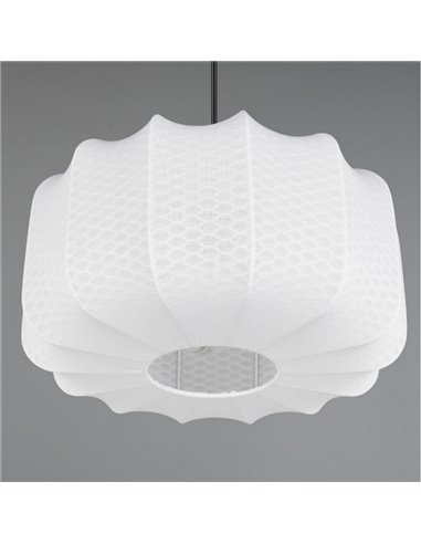 Lámpara de techo pantalla de tela MADELINE Ø40cm altura ajustable bombilla excl. 1x E27 max. 10W IP20