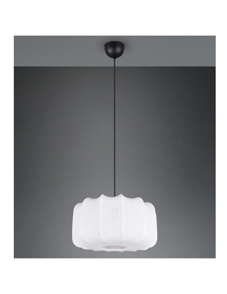 Lámpara de techo pantalla de tela MADELINE Ø40cm altura ajustable bombilla excl. 1x E27 max. 10W IP20