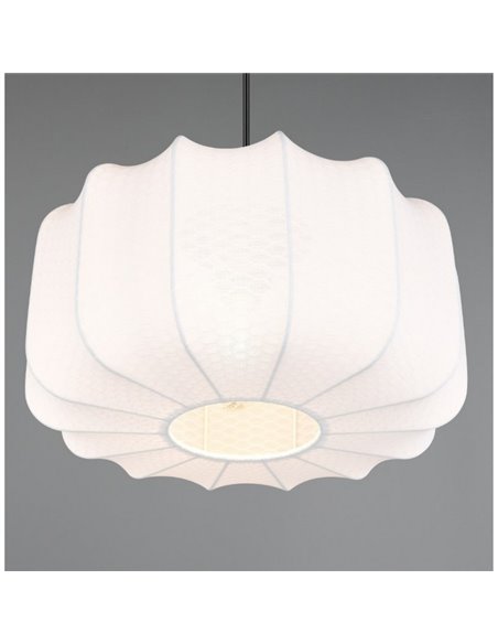 Lámpara de techo pantalla de tela MADELINE Ø40cm altura ajustable bombilla excl. 1x E27 max. 10W IP20