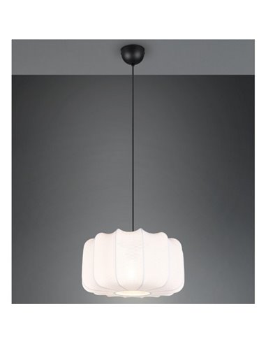Lámpara de techo pantalla de tela MADELINE Ø40cm altura ajustable bombilla excl. 1x E27 max. 10W IP20