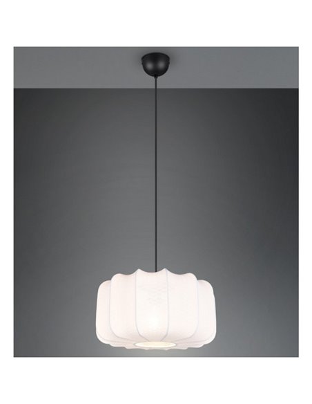 Lámpara de techo pantalla de tela MADELINE Ø40cm altura ajustable bombilla excl. 1x E27 max. 10W IP20