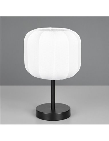 Luminária de mesa MADELINE com abajur de tecido com interruptor, lâmpada de Ø20cm, excl. 1x E27 máx. 10 W IP20