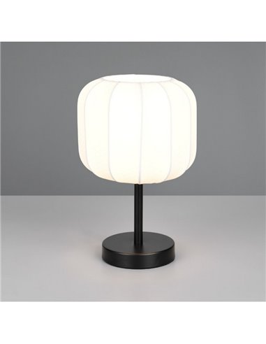 Luminária de mesa MADELINE com abajur de tecido com interruptor, lâmpada de Ø20cm, excl. 1x E27 máx. 10 W IP20
