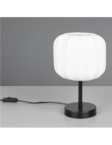 Lampe de table MADELINE avec interrupteur abat-jour tissu Ø20cm ampoule excl. 1x E27 max. 10 W IP20