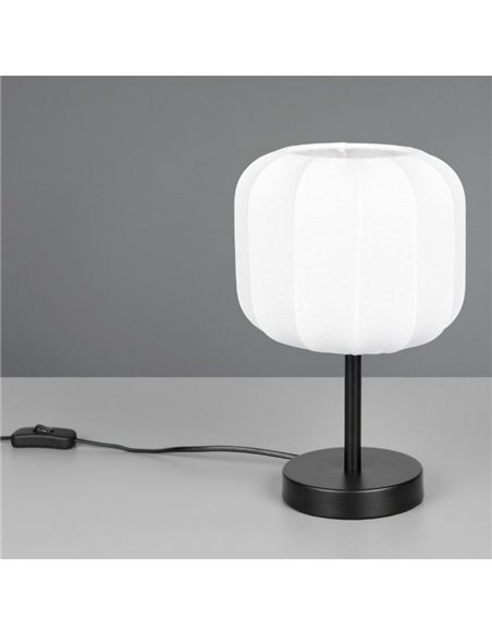 Lampe de table MADELINE avec interrupteur abat-jour tissu Ø20cm ampoule excl. 1x E27 max. 10 W IP20