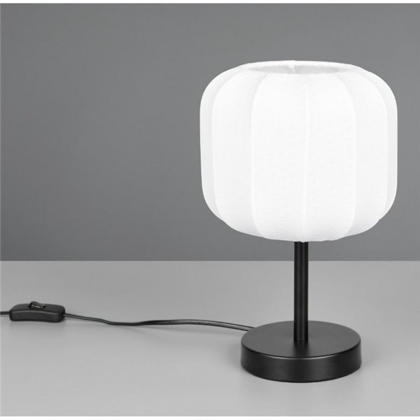 Luminária de mesa MADELINE com abajur de tecido com interruptor, lâmpada de Ø20cm, excl. 1x E27 máx. 10 W IP20