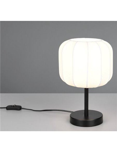 Lampe de table MADELINE avec interrupteur abat-jour tissu Ø20cm ampoule excl. 1x E27 max. 10 W IP20