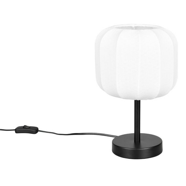Luminária de mesa MADELINE com abajur de tecido com interruptor, lâmpada de Ø20cm, excl. 1x E27 máx. 10 W IP20