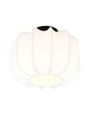 Plafón de techo con pantalla de tela y florón MADELINE Ø25cm bombilla excl. 1x E27 max. 10W IP20