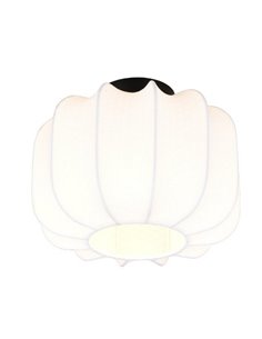 Plafón de techo con pantalla de tela y florón MADELINE Ø25cm bombilla excl. 1x E27 max. 10W IP20