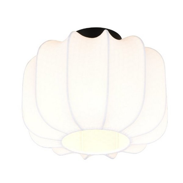 Plafón de techo con pantalla de tela y florón MADELINE Ø25cm bombilla excl. 1x E27 max. 10W IP20