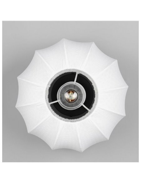 Plafón de techo con pantalla de tela y florón MADELINE Ø25cm bombilla excl. 1x E27 max. 10W IP20